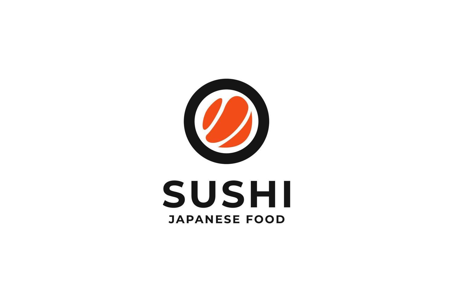 plantilla de vector de diseño de logotipo de sushi