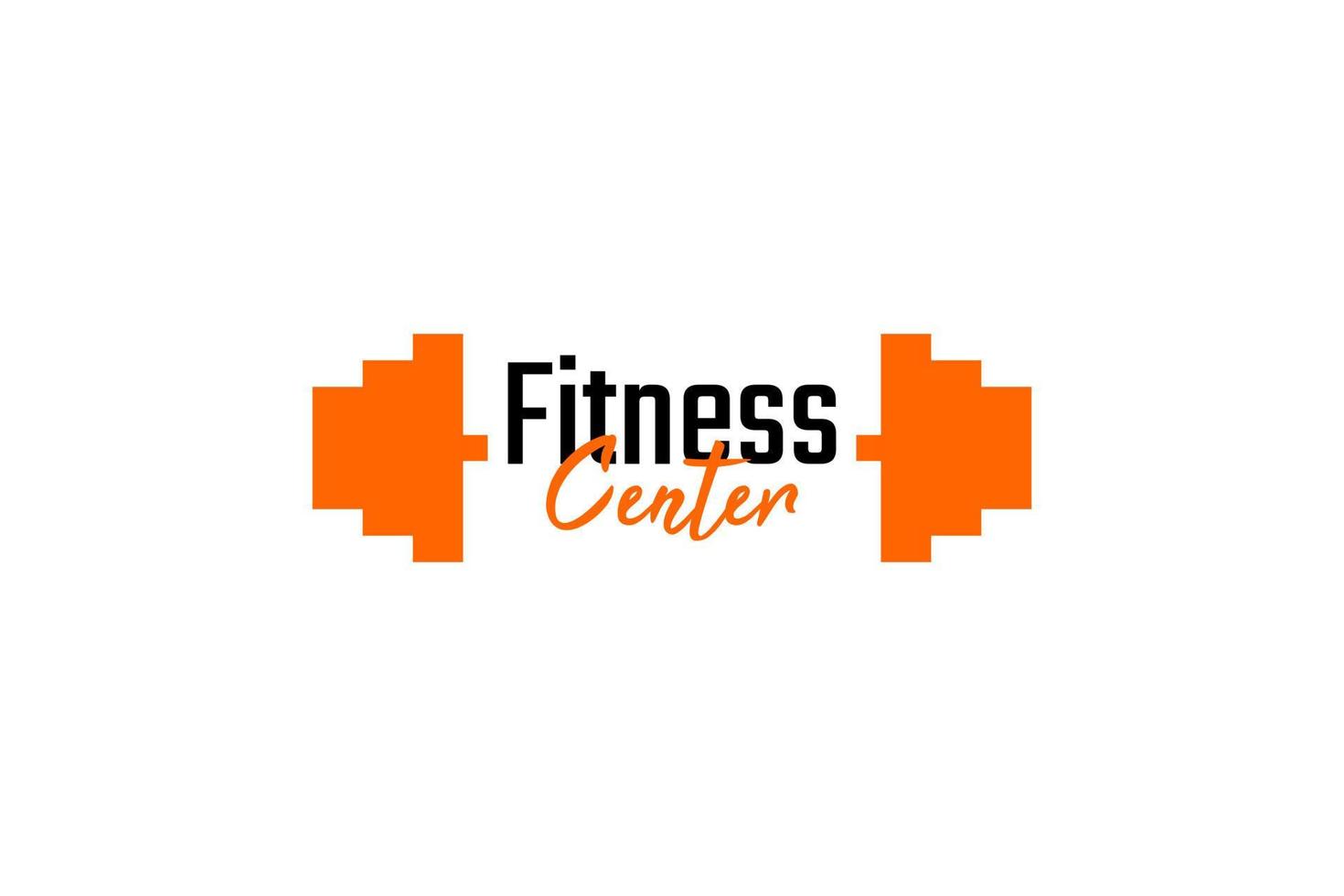 Fitness and gym center logo design vector template