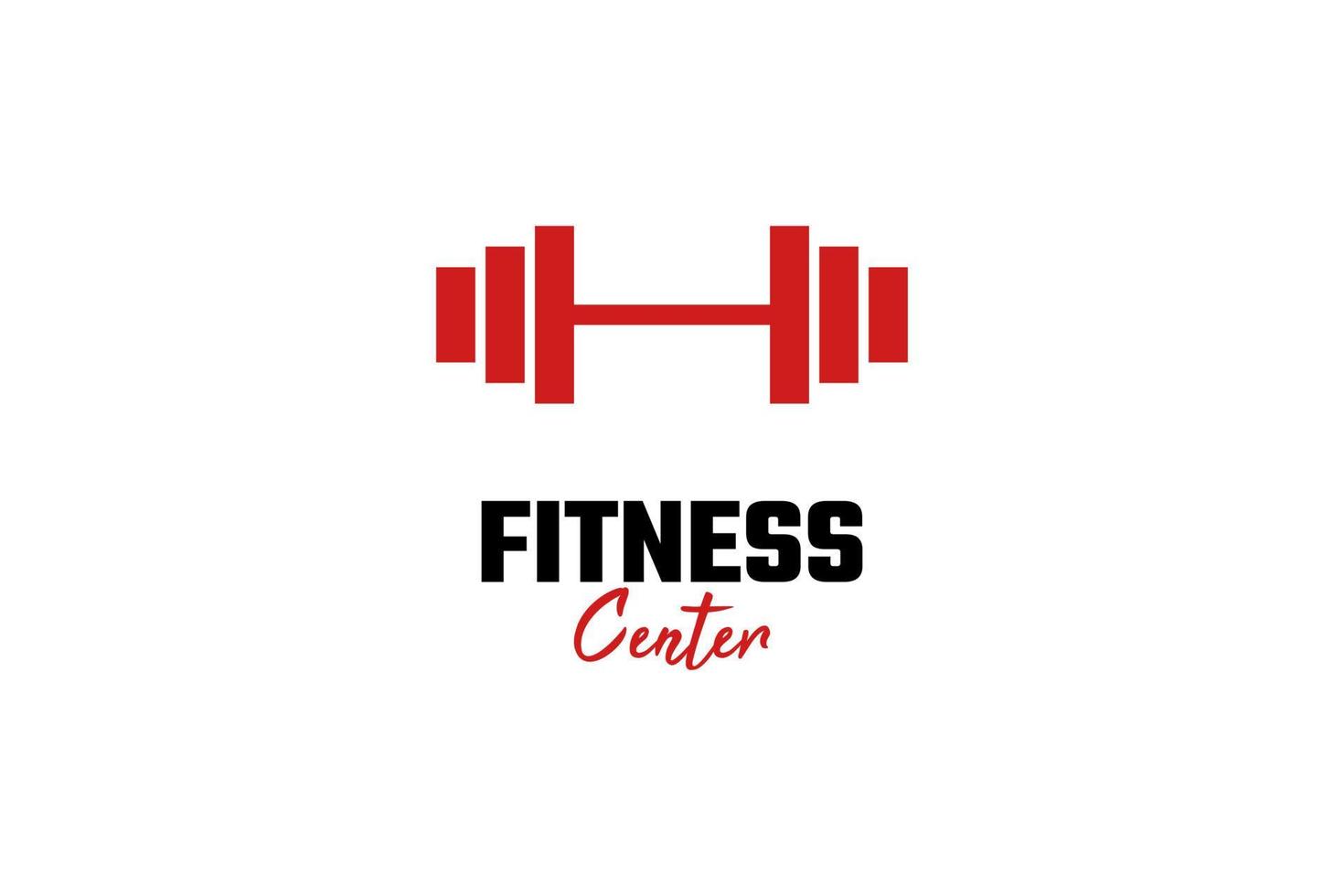 Fitness and gym center logo design vector template