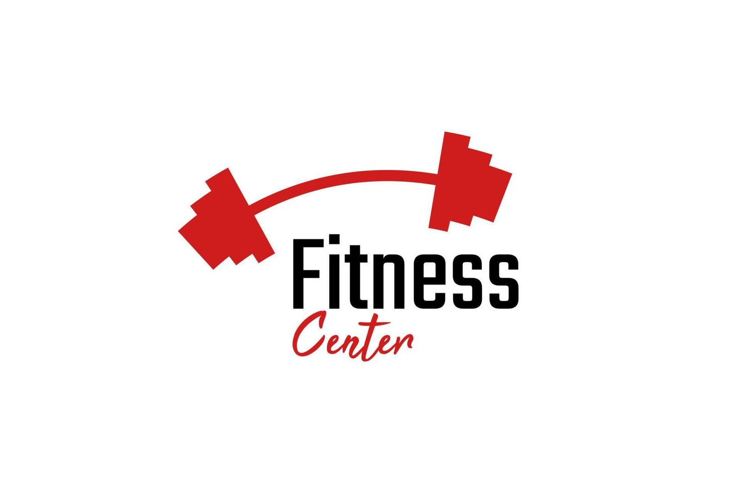 Fitness and gym center logo design vector template