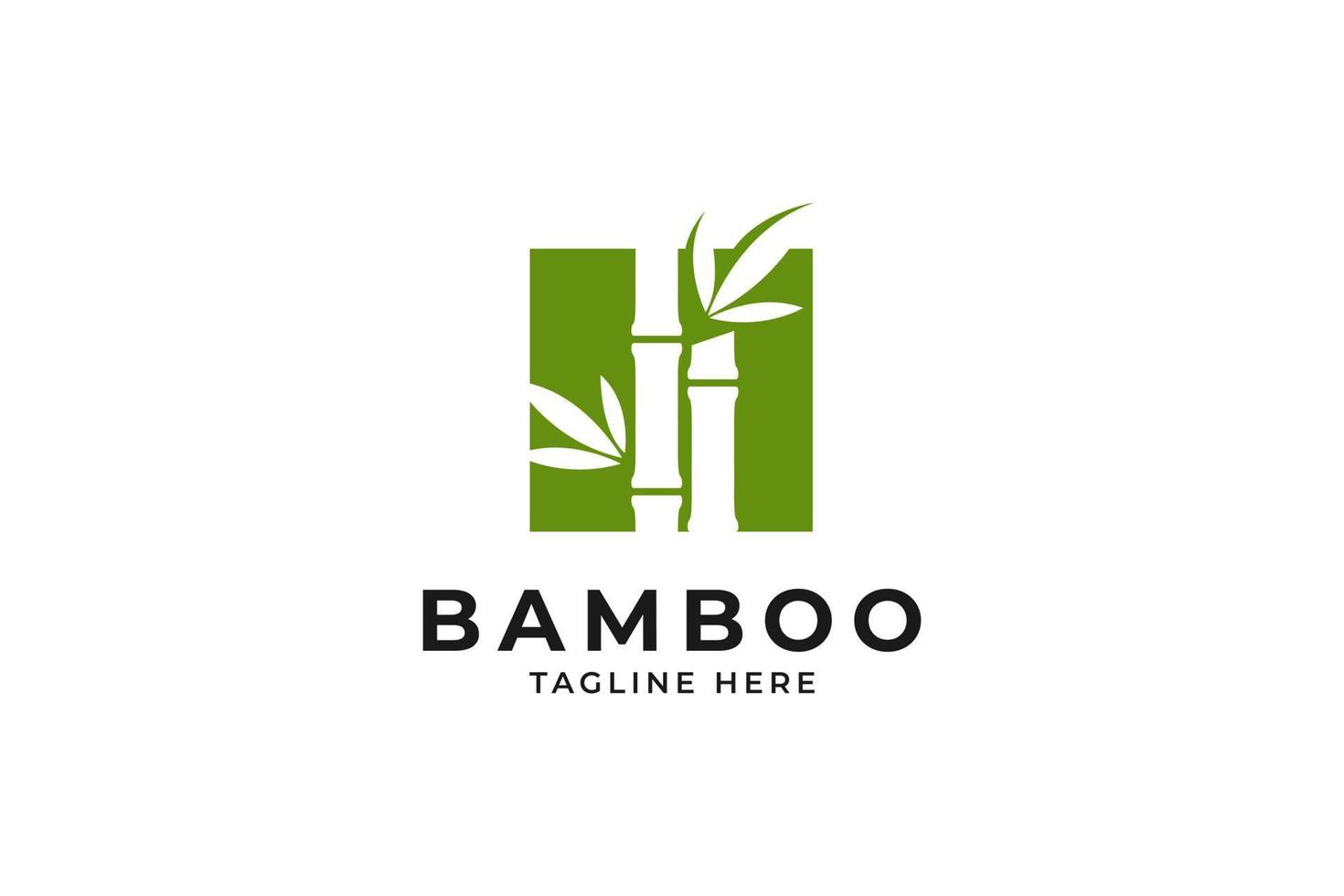 Bamboo logo design vector template