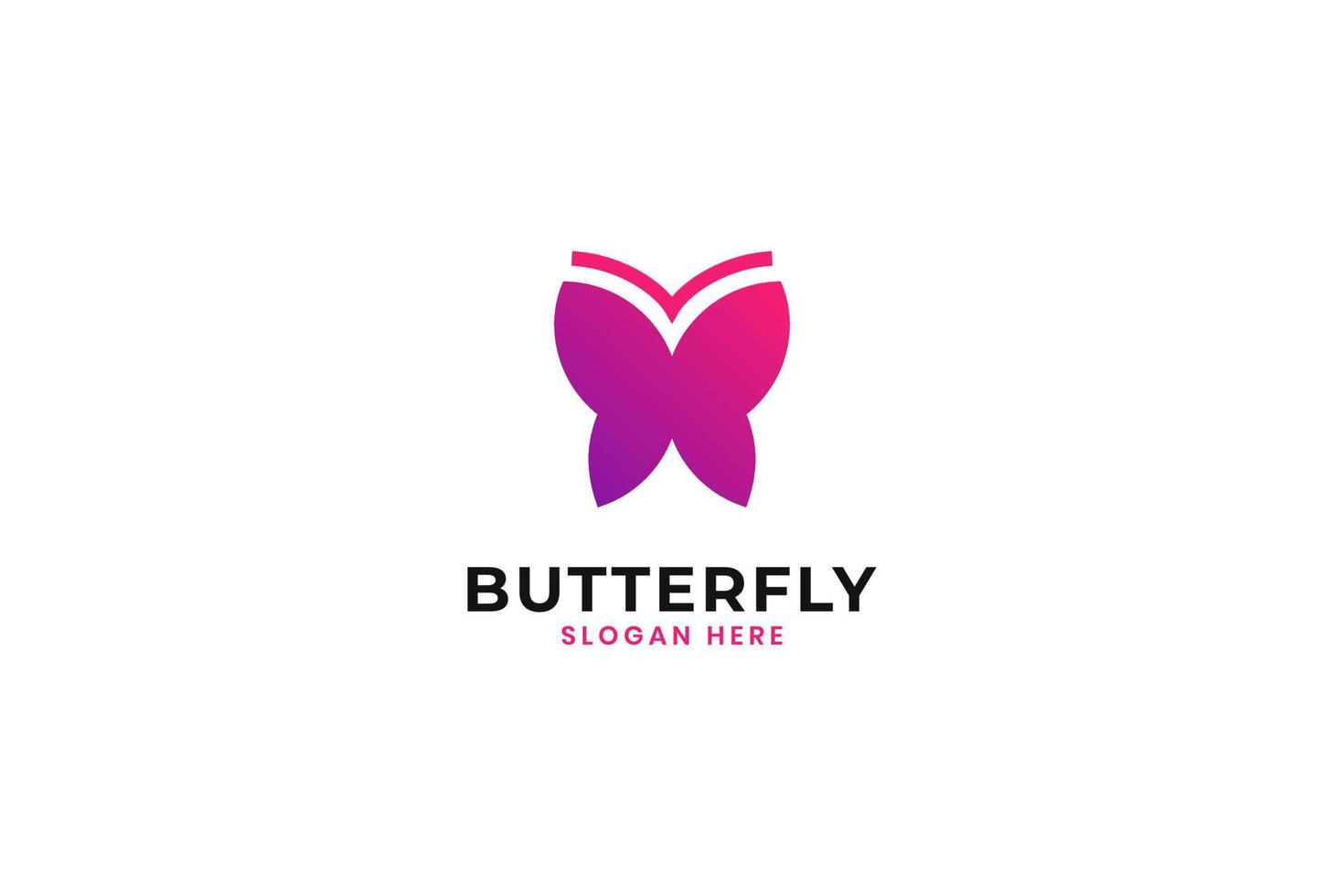 vector de diseño de logotipo de mariposa