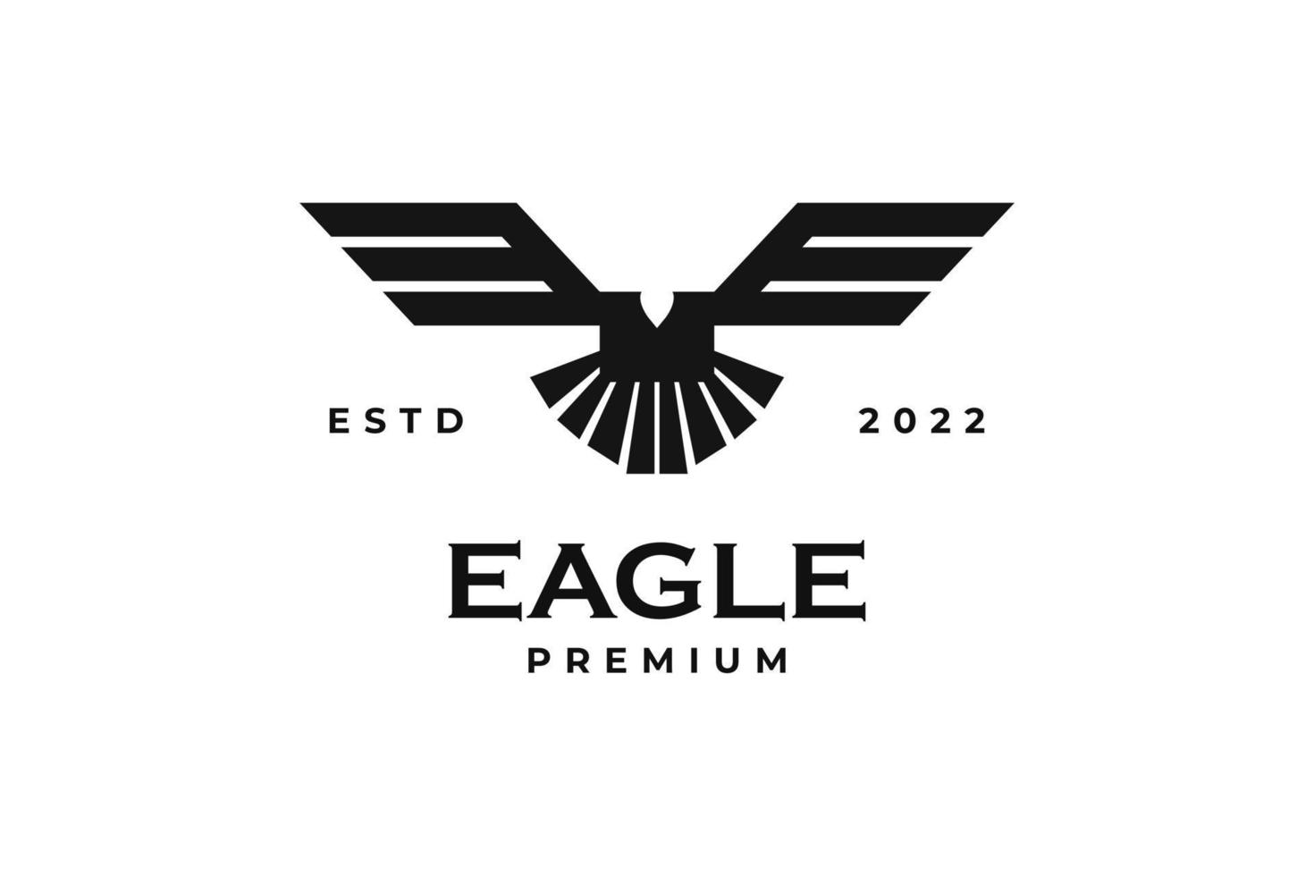 Wing eagle logo design vector