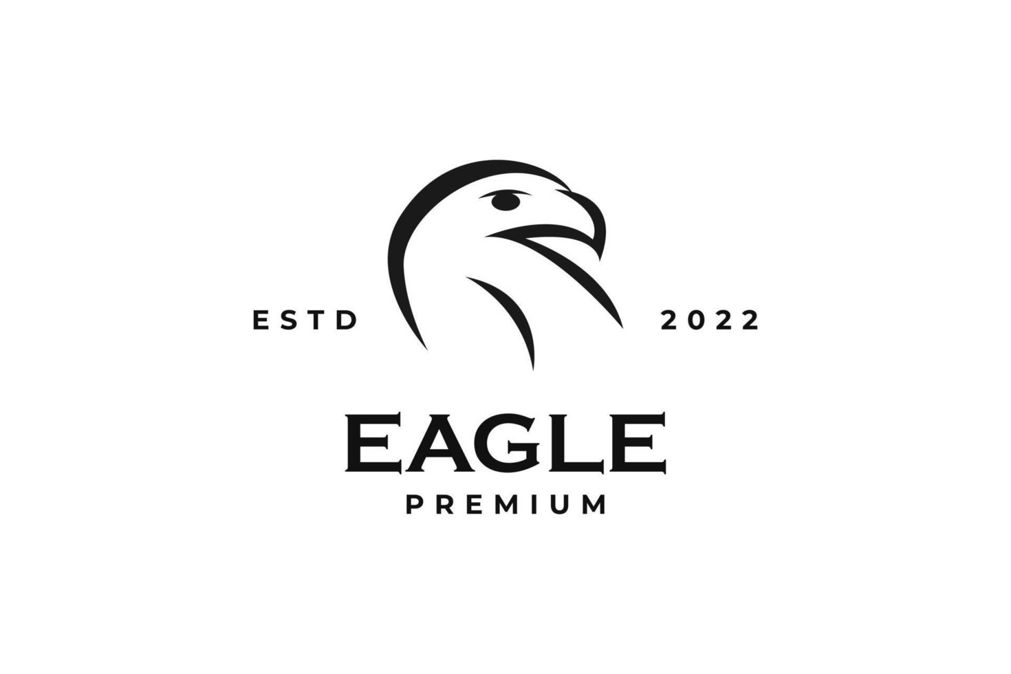 Head eagle logo design vector