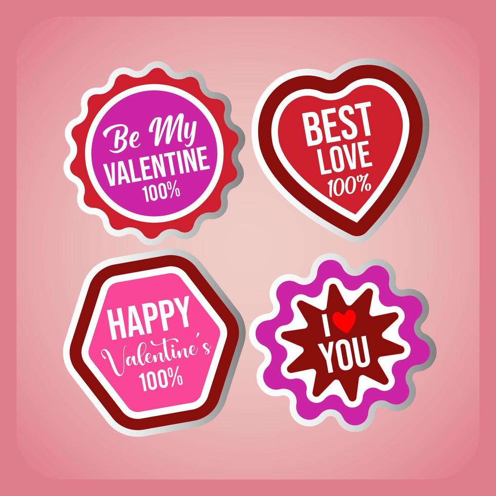 Valentine's Day Badges vector