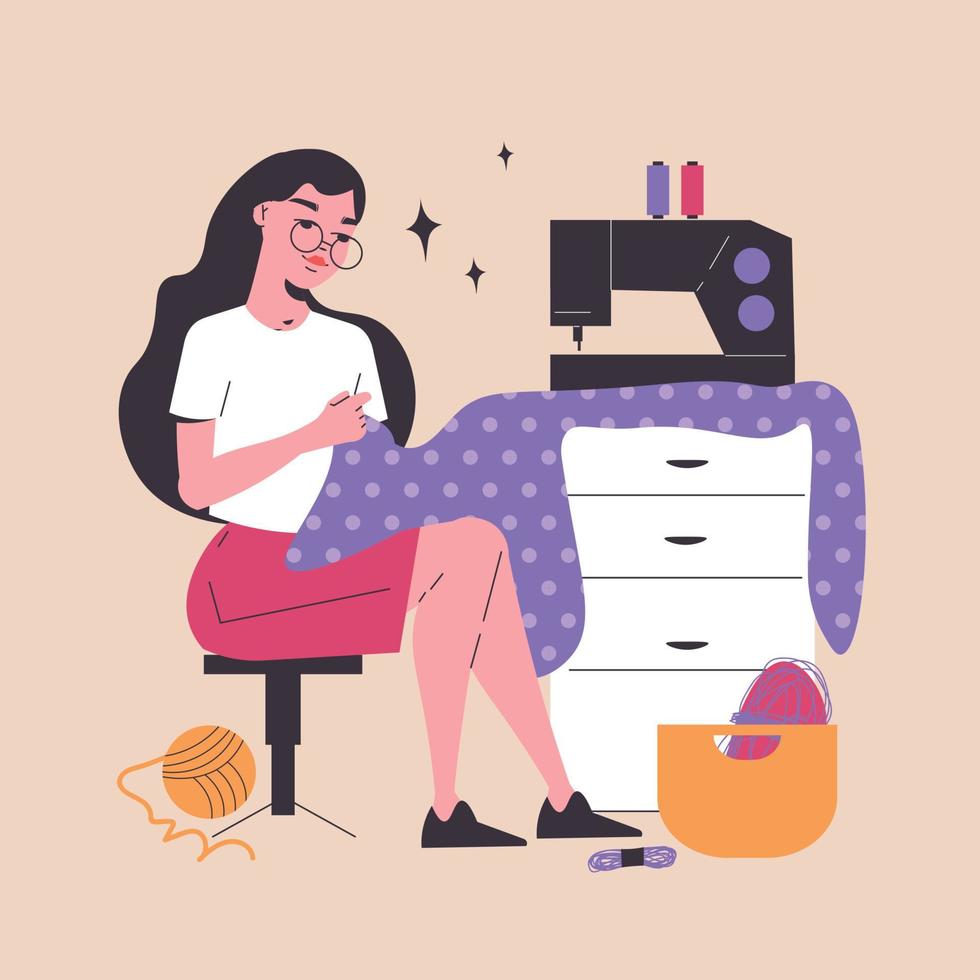 Sewing Hobby Concept vector