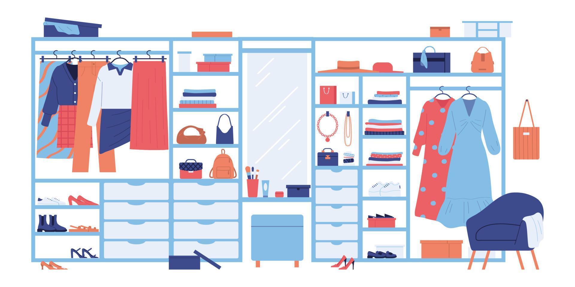 Wardrobe Flat Illustration vector