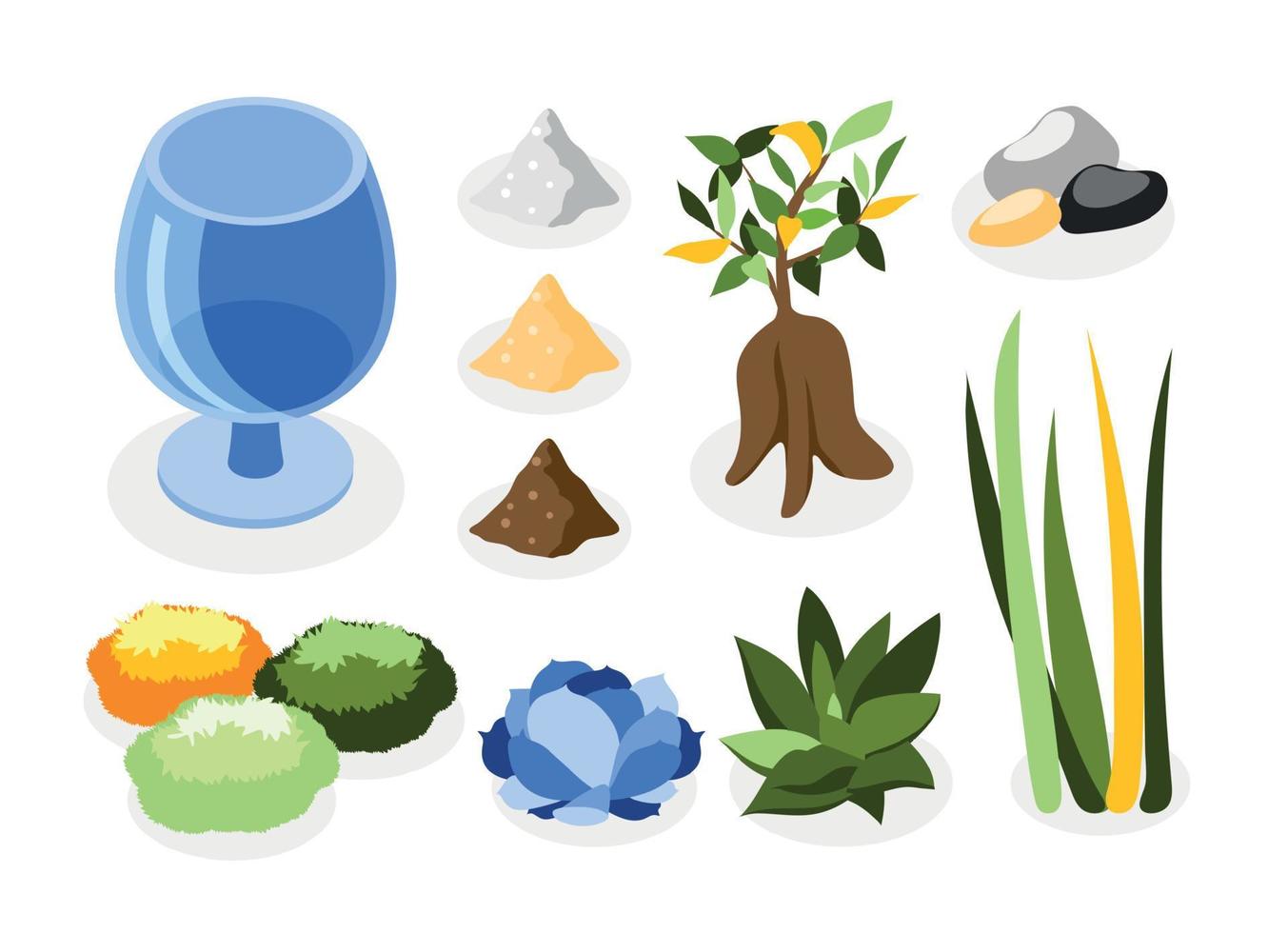 Plants Decorative Set vector
