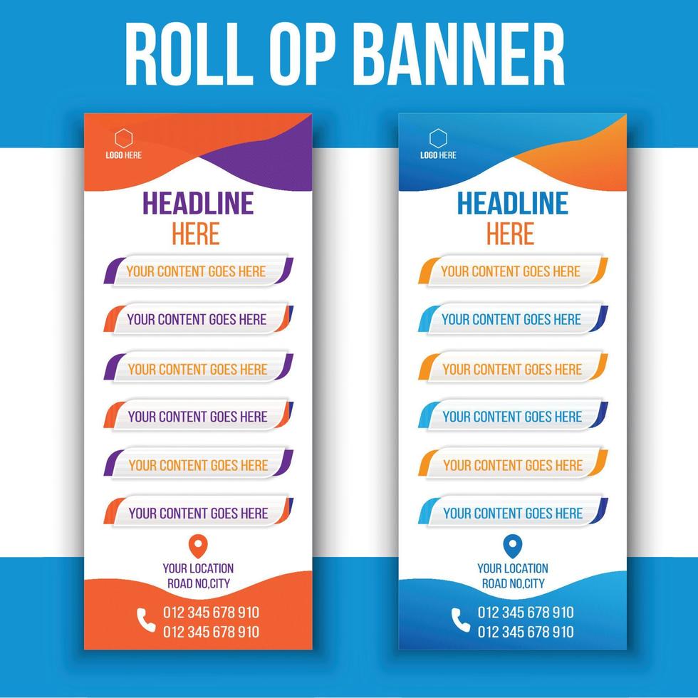 Roll Up Banner vector