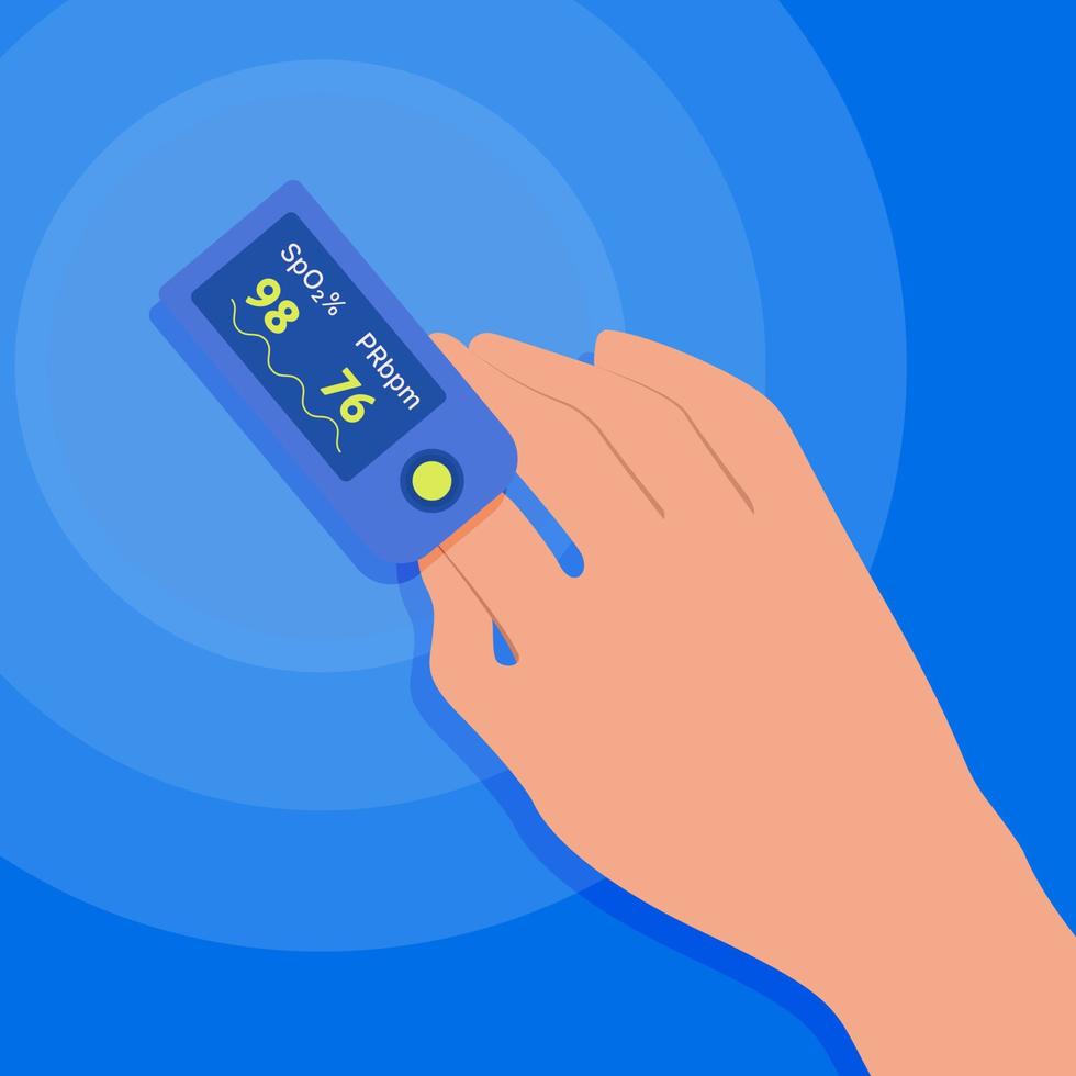 Finger Pulse Oximeter Illustration vector