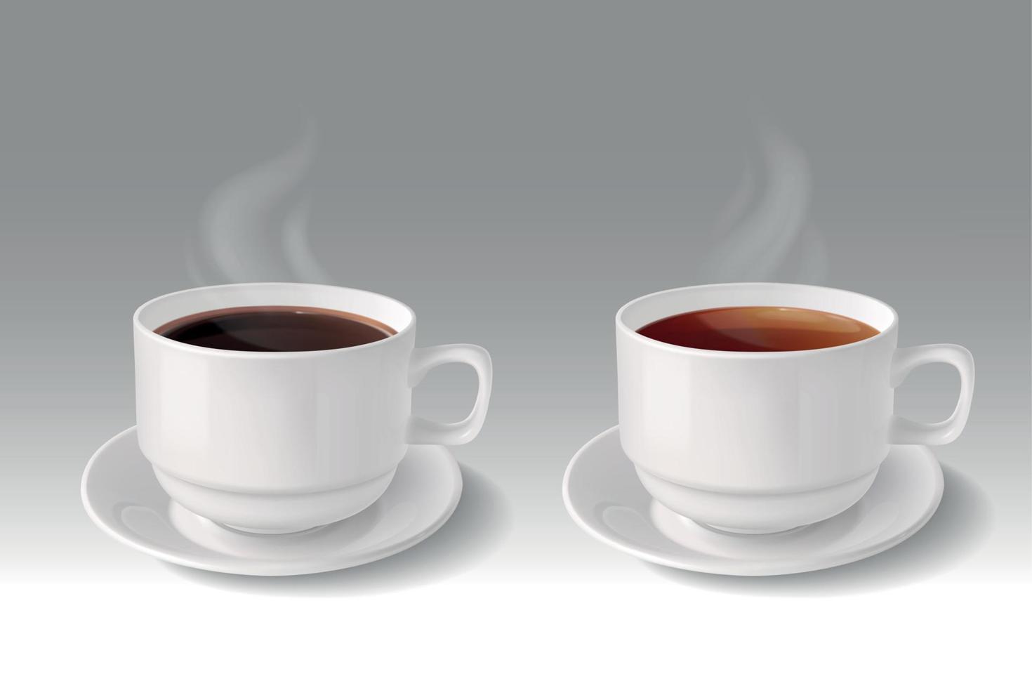 Cups With Hot Drink vector