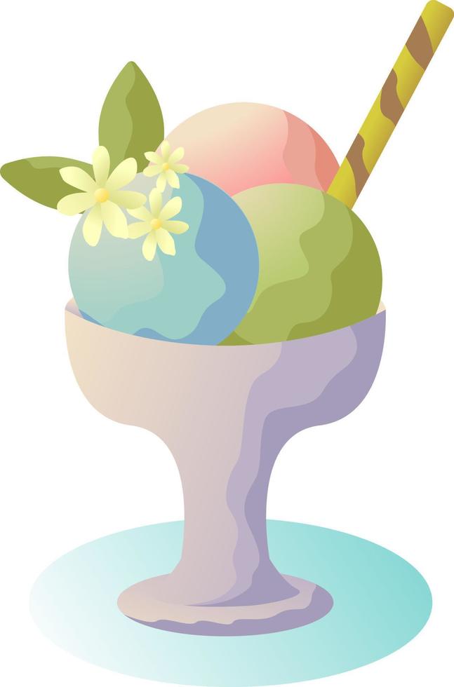 ice cream cup.vector illustration on white background.isolated vector