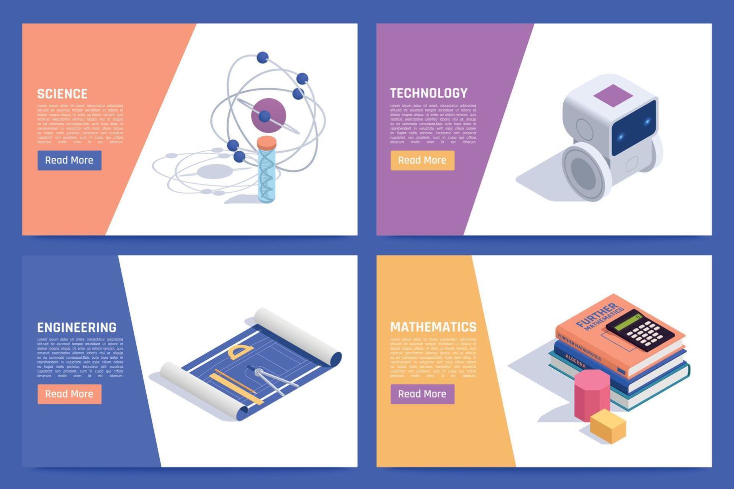 STEM Education Online Concept vector