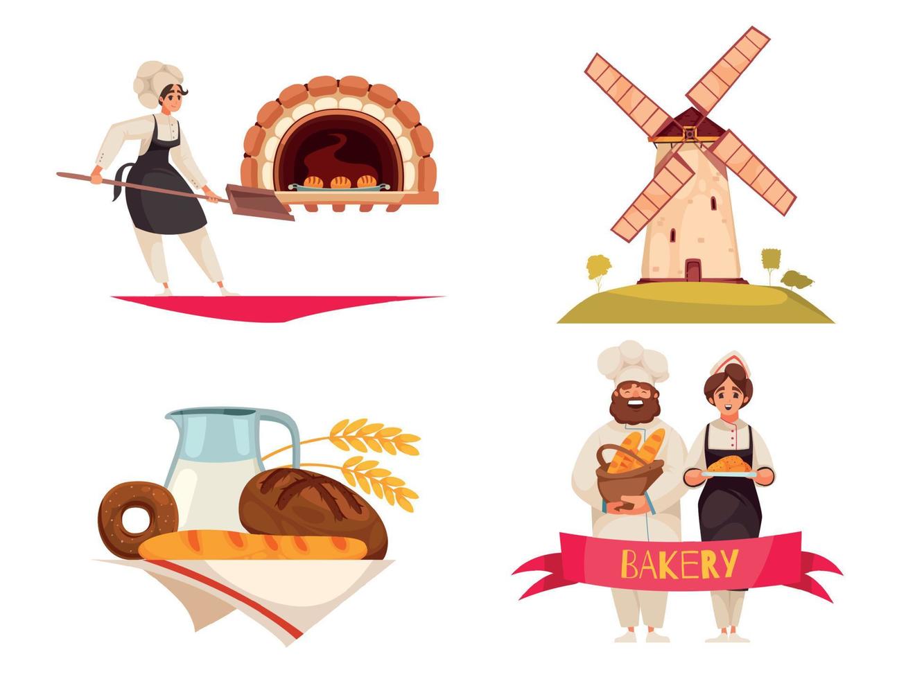 Baker Doodle Design Concept vector