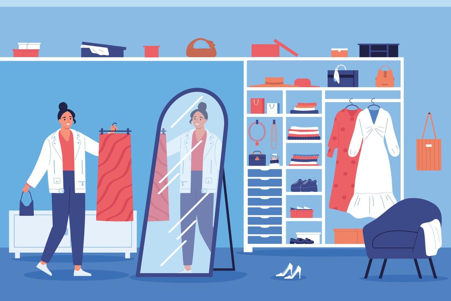 Wardrobe Flat Illustration vector