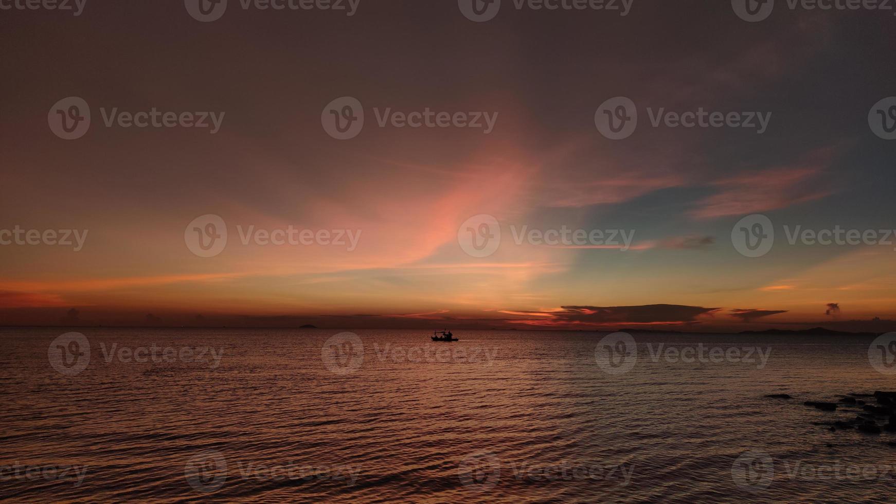 The Evening sky at the sea. photo