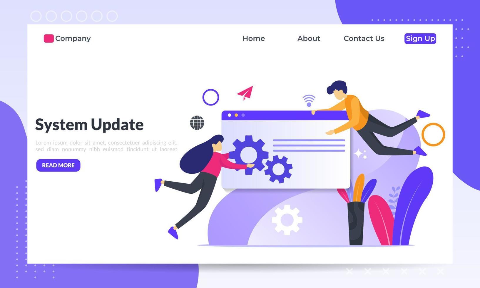 System Update Improvement Change New Version software. Installing update process, upgrade program, data network installation, flat icon,suitable for web landing page, banner, vector template