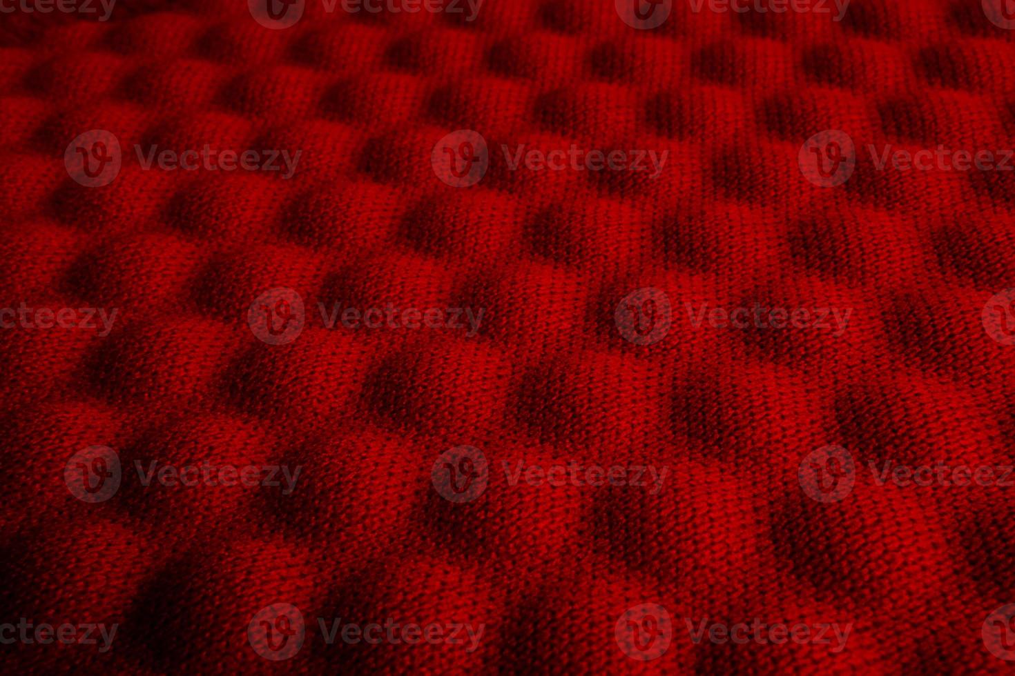 Red convex nylon fabric pattern texture background. photo