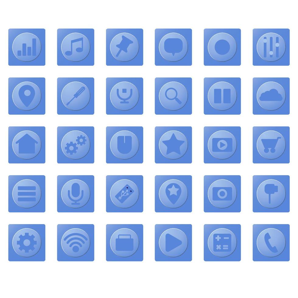 UI Icons Gradient vector