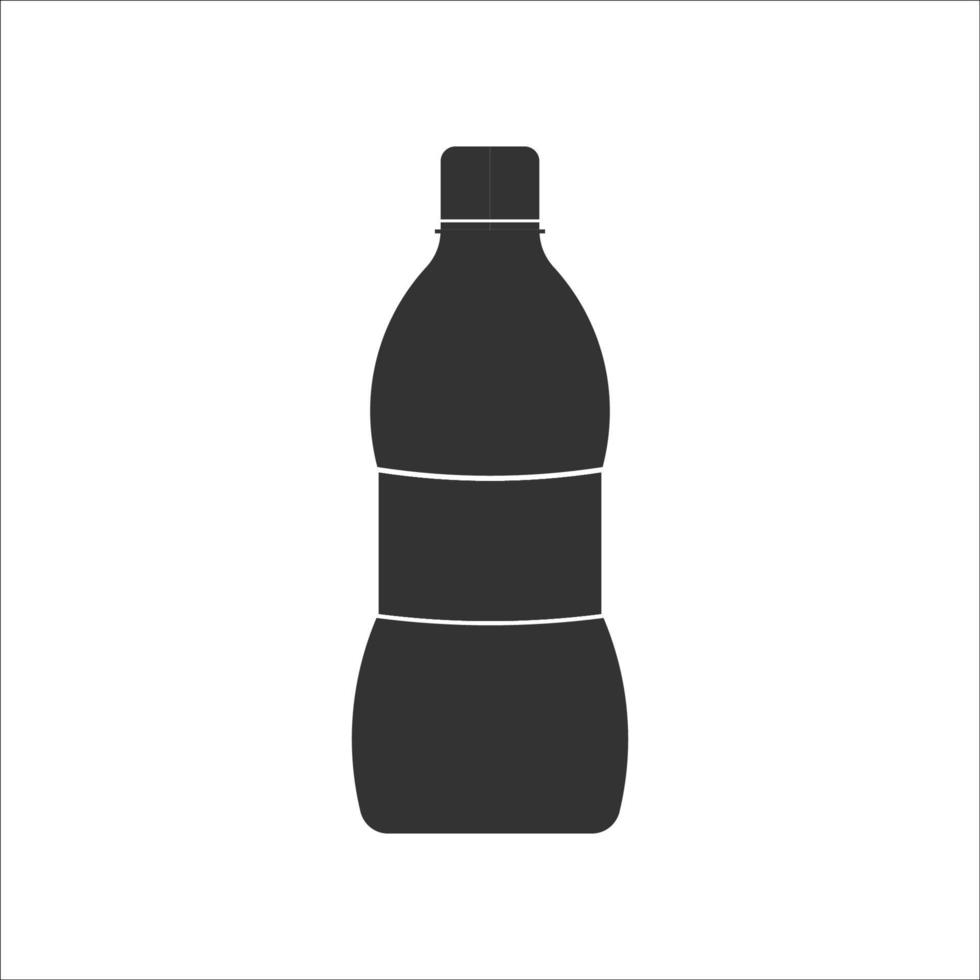 icono de botella en diseño plano de moda vector