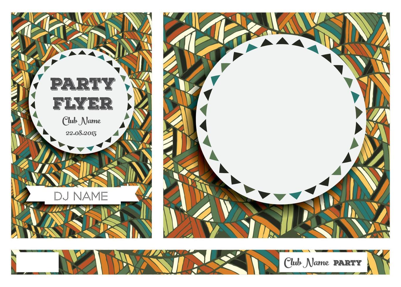 Club Flyers with copy space. vector