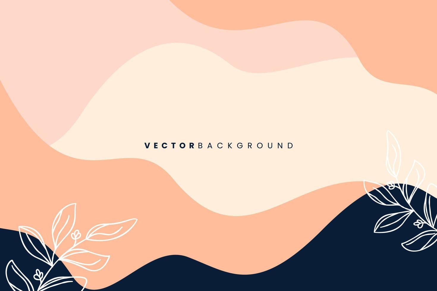 Hand drawn floral abstract background vector