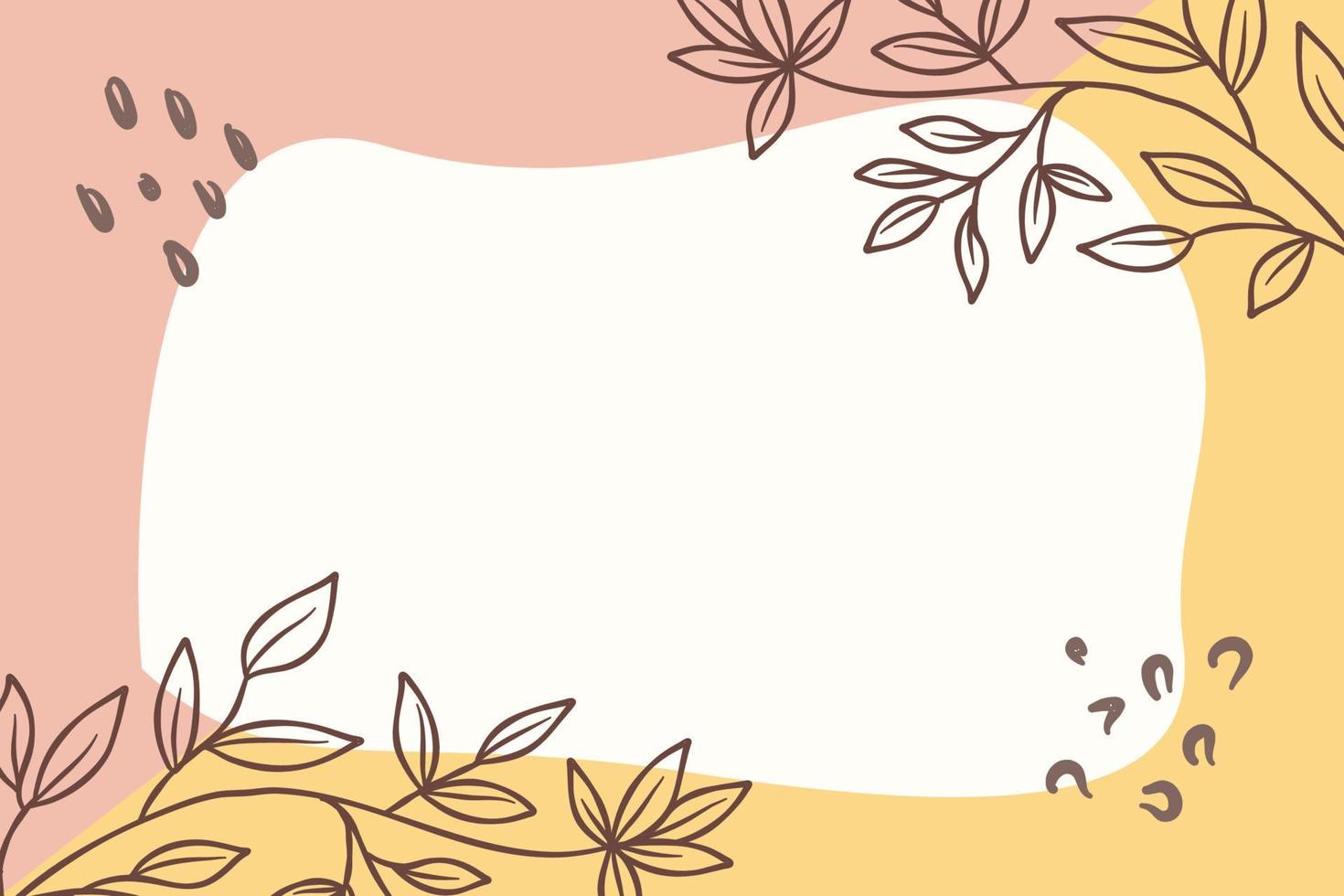 Hand drawn floral abstract background vector