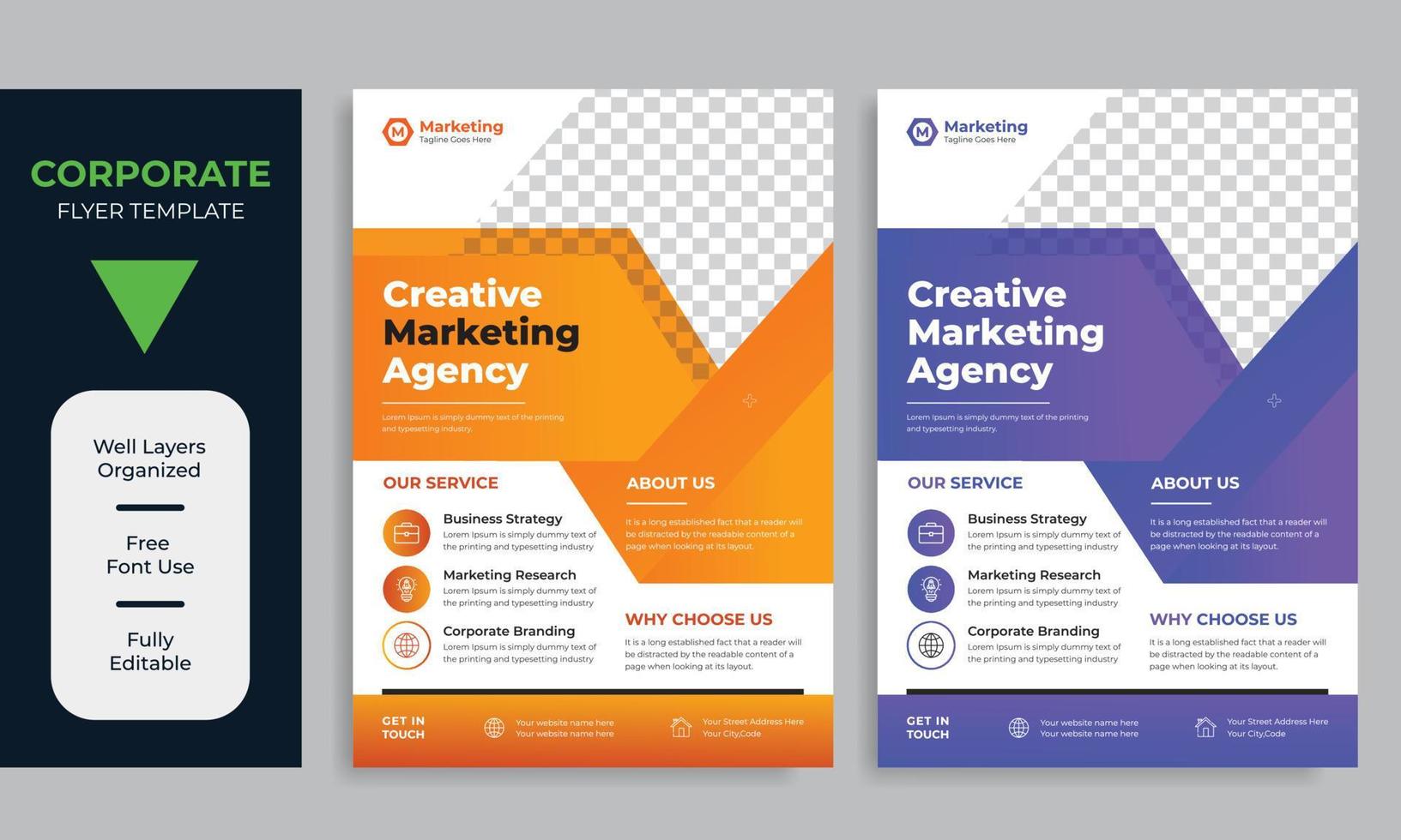 Creative corporate Business flyer template premium vector