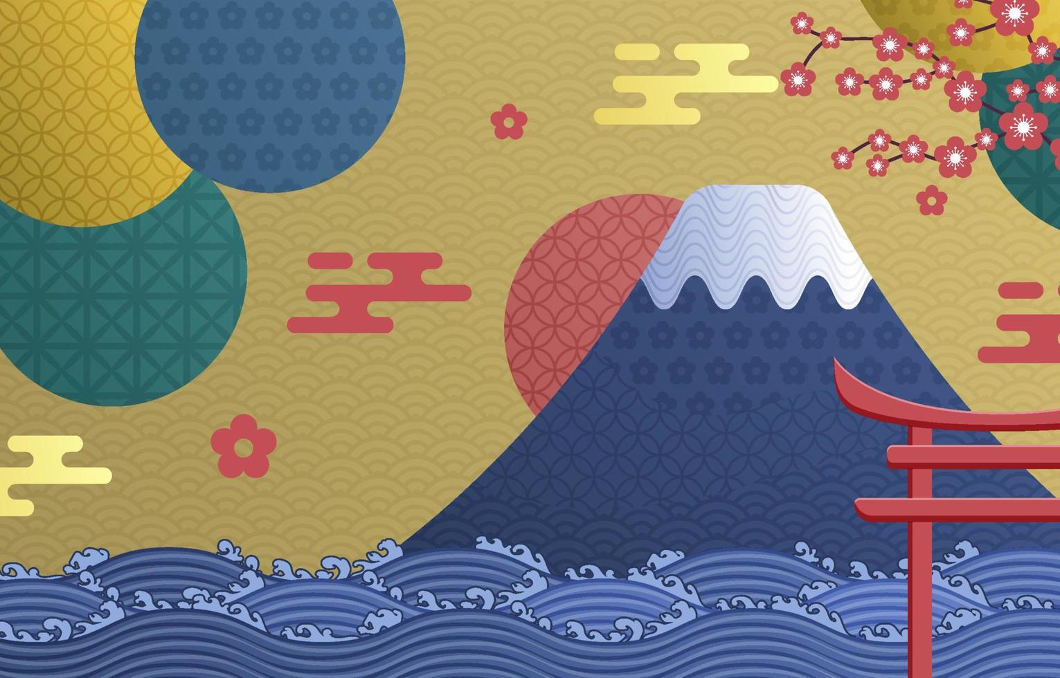 Japanese Style Background vector