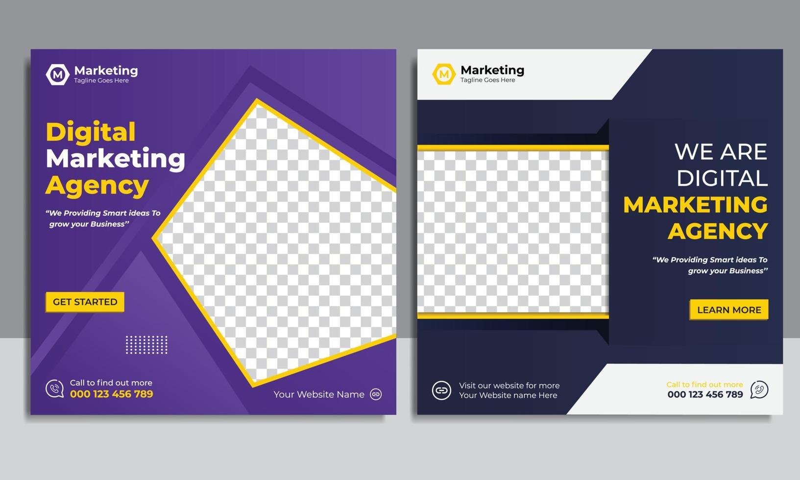 Creative corporate social media post for digital marketing promotion template premium vector