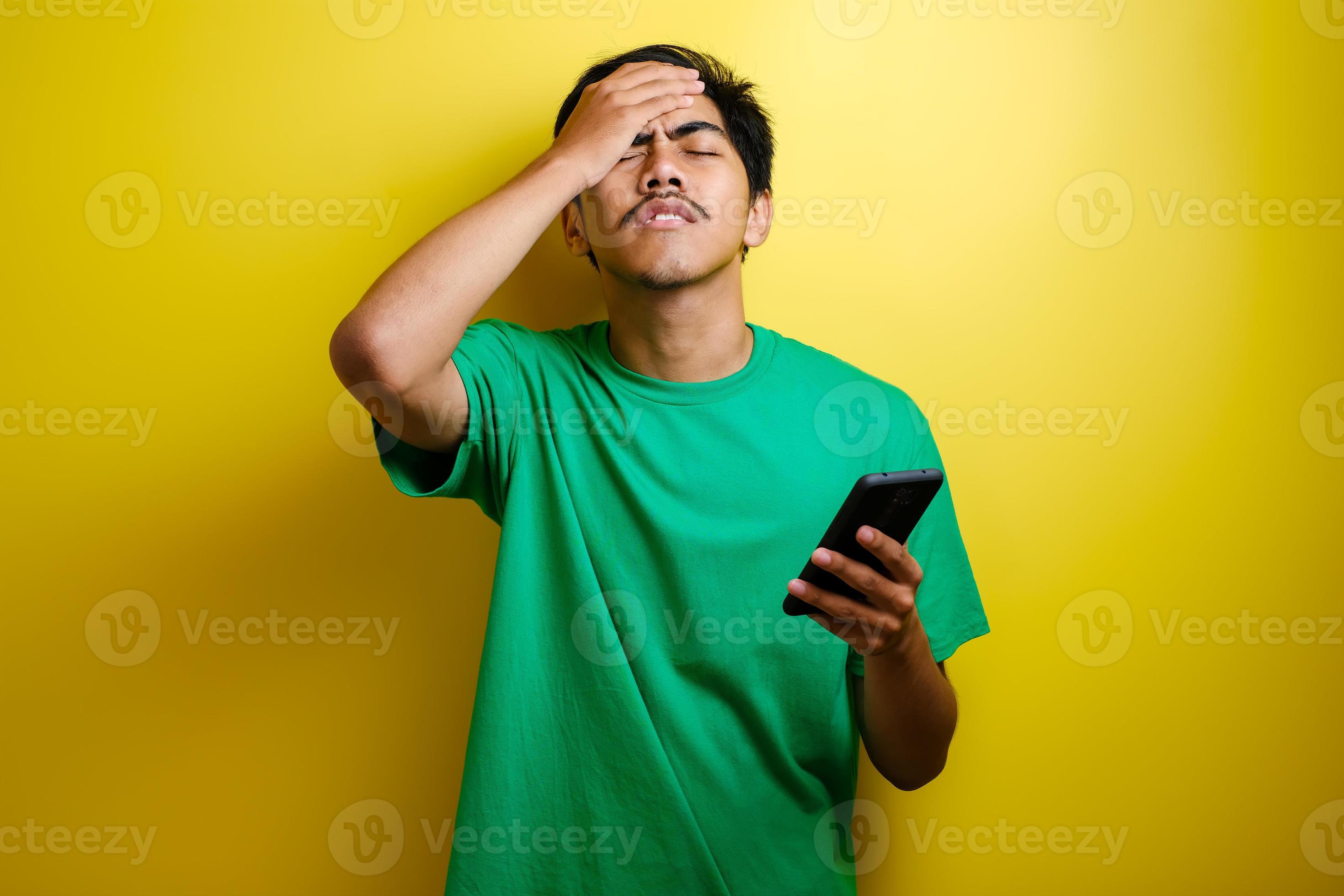 Sad Man Has Bad Online Chat News and Feels Disappointed on the Smartphone.  Stock Photo - Image of disappointment, frustration: 230679098