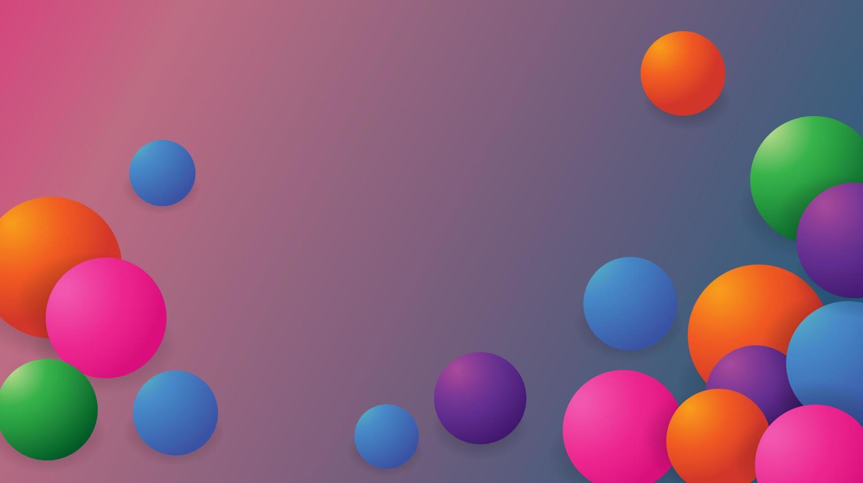 Efecto 3d del diseño de banner de fondo de bolas de colores. - vectores.  5883116 Vector en Vecteezy