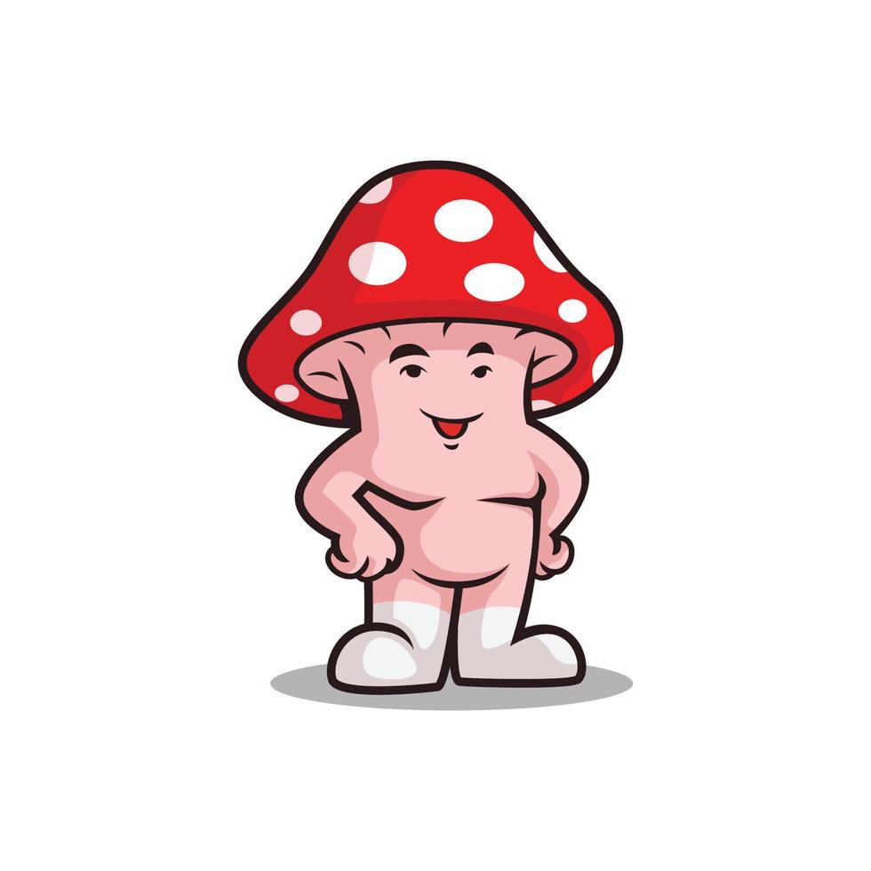 red mushroom character cute vector cartoon illustration 5883136 Vector Art  at Vecteezy
