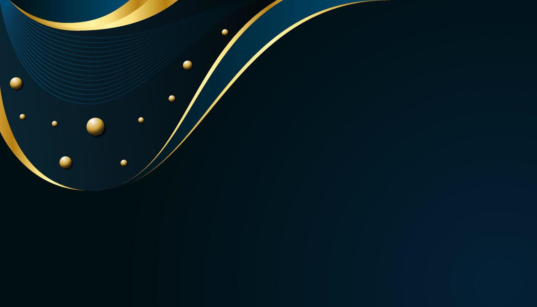 Luxury abstract background vector illustration with dark blue and gold color gradient,  banner design template