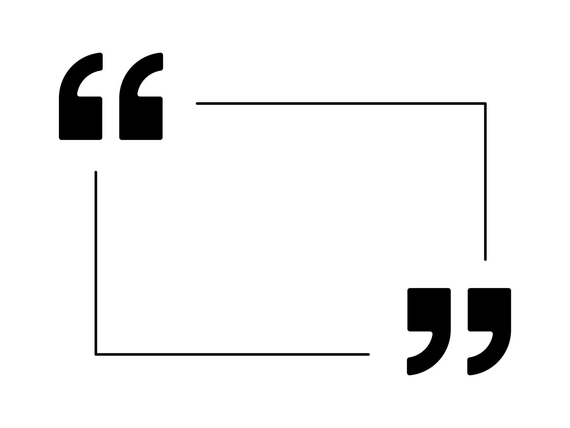 Blank Quote Text Frame Vector Template 5883193 Vector Art At Vecteezy