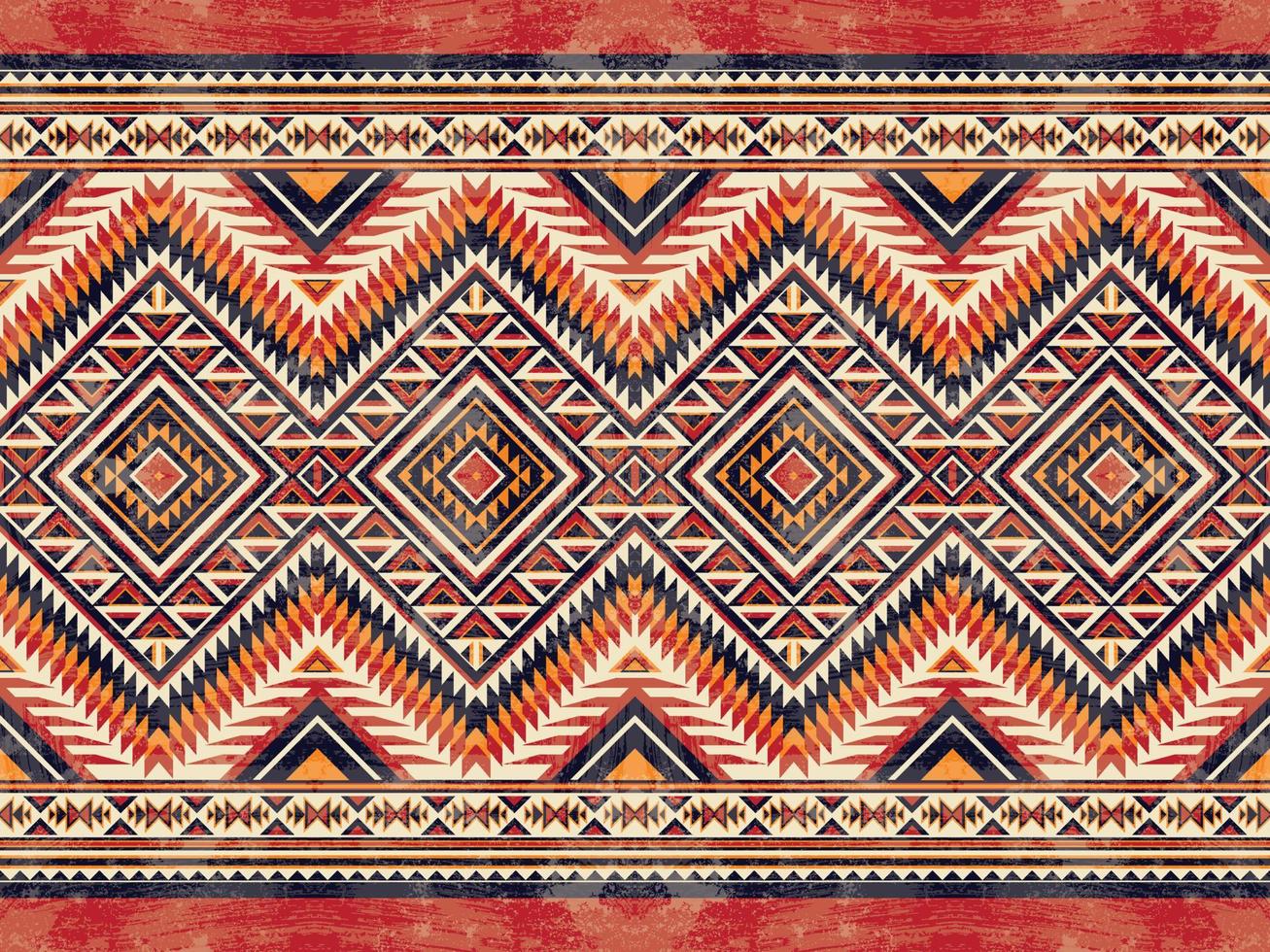 Native american indian ornament pattern geometric ethnic textile texture tribal aztec pattern navajo mexican fabric seamless Vector decoration fashion