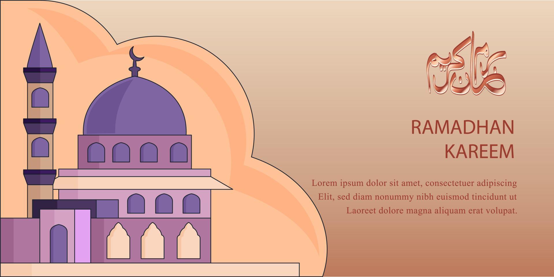 fondo de banner de plantilla de vector islámico. bandera islámica para ramadán kareem