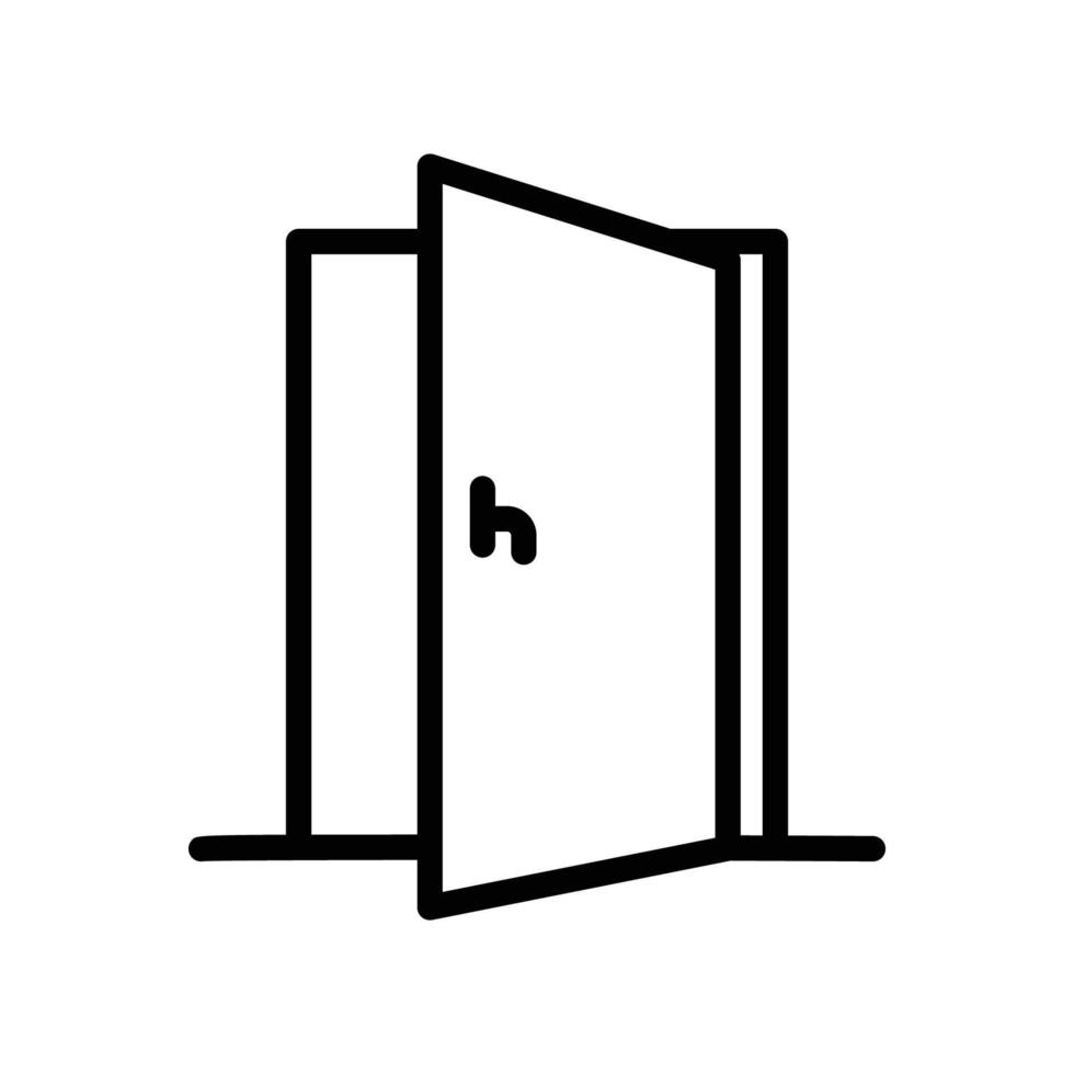 Open door icon . line icon style. simple design editable. Design template vector