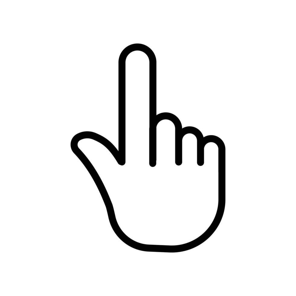 clic de mano, cursor. estilo de icono de línea. adecuado para hacer clic con el mouse de la computadora. diseño simple editable. vector de plantilla de diseño