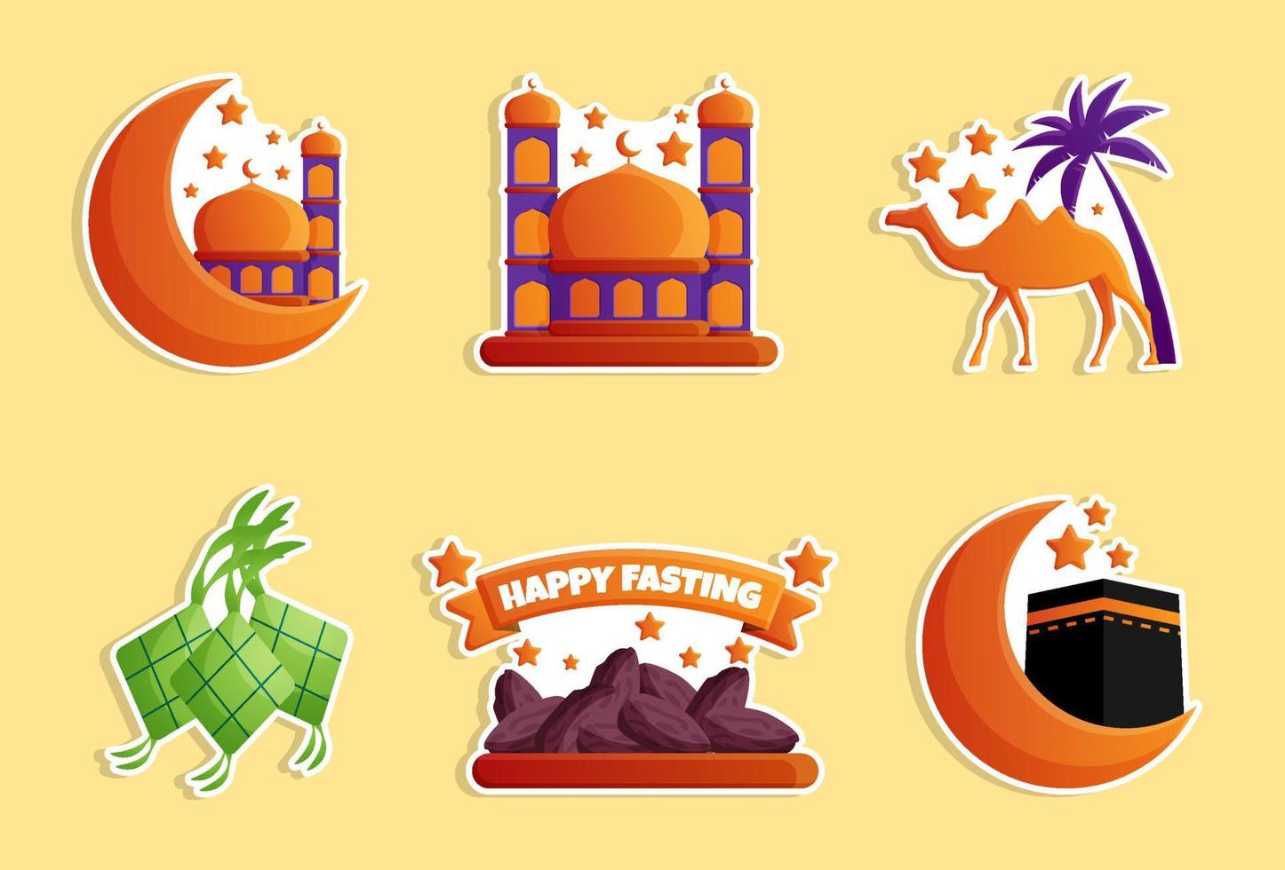 Ramadan Kareem Stickers vector