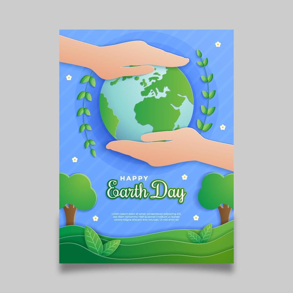 Happy Earth Day Poster 5883784 Vector Art at Vecteezy