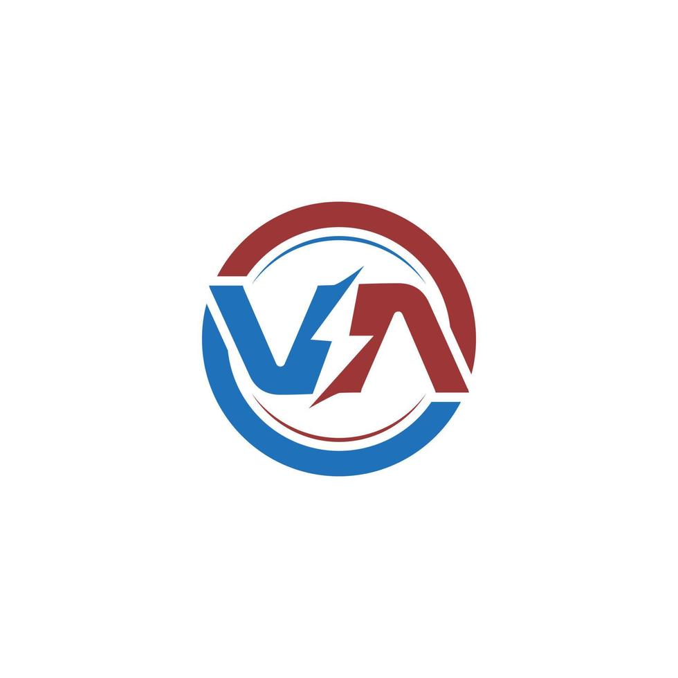 Letter VA Energy Logo Vector