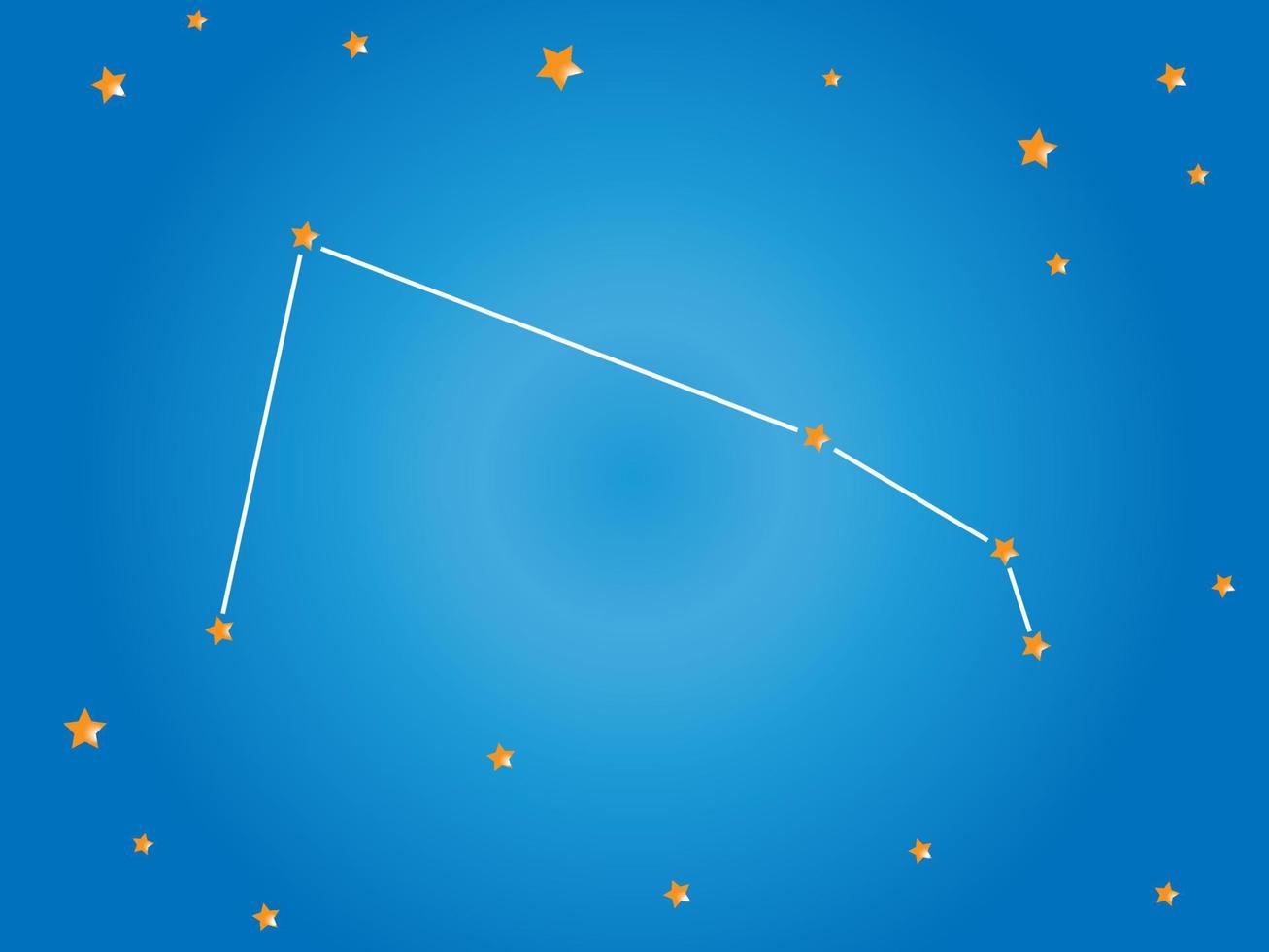 Aries Constellation stars in outer space. Zodiac Sign Aries constellation stars. Vector illustration.