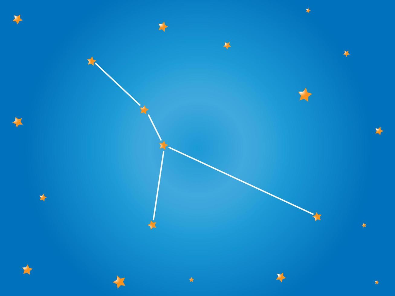 estrellas de la constelación de cáncer en el espacio ultraterrestre. líneas de constelación de cáncer de signo zodiacal. ilustración vectorial vector