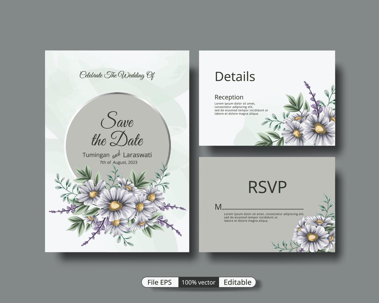 a beautiful luxury wedding invitation template that will make the party event more perfect vector