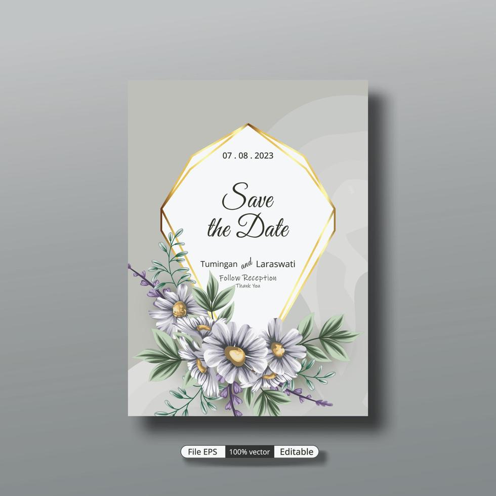 a beautiful luxury wedding invitation template that will make the party event more perfect vector