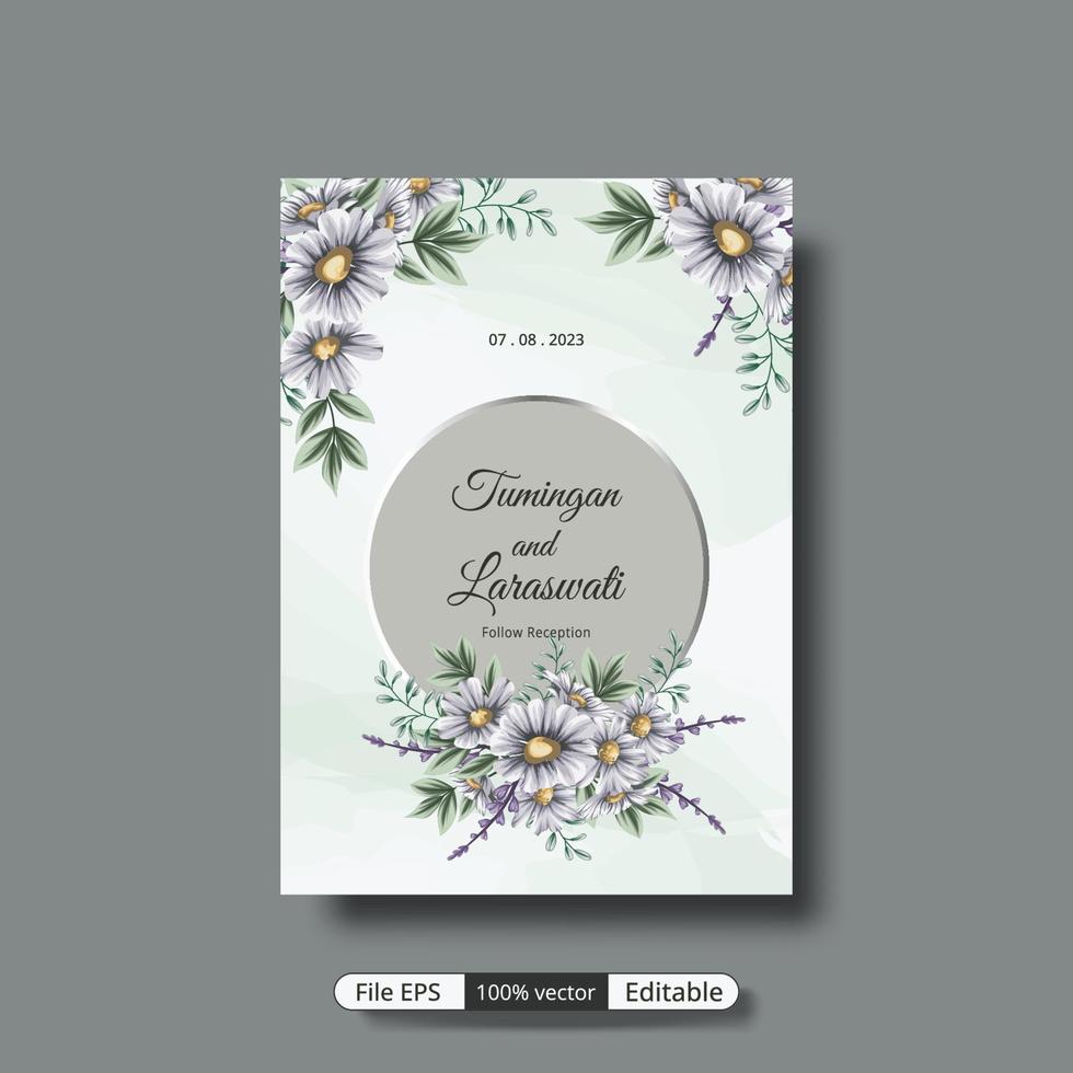 a beautiful luxury wedding invitation template that will make the party event more perfect vector