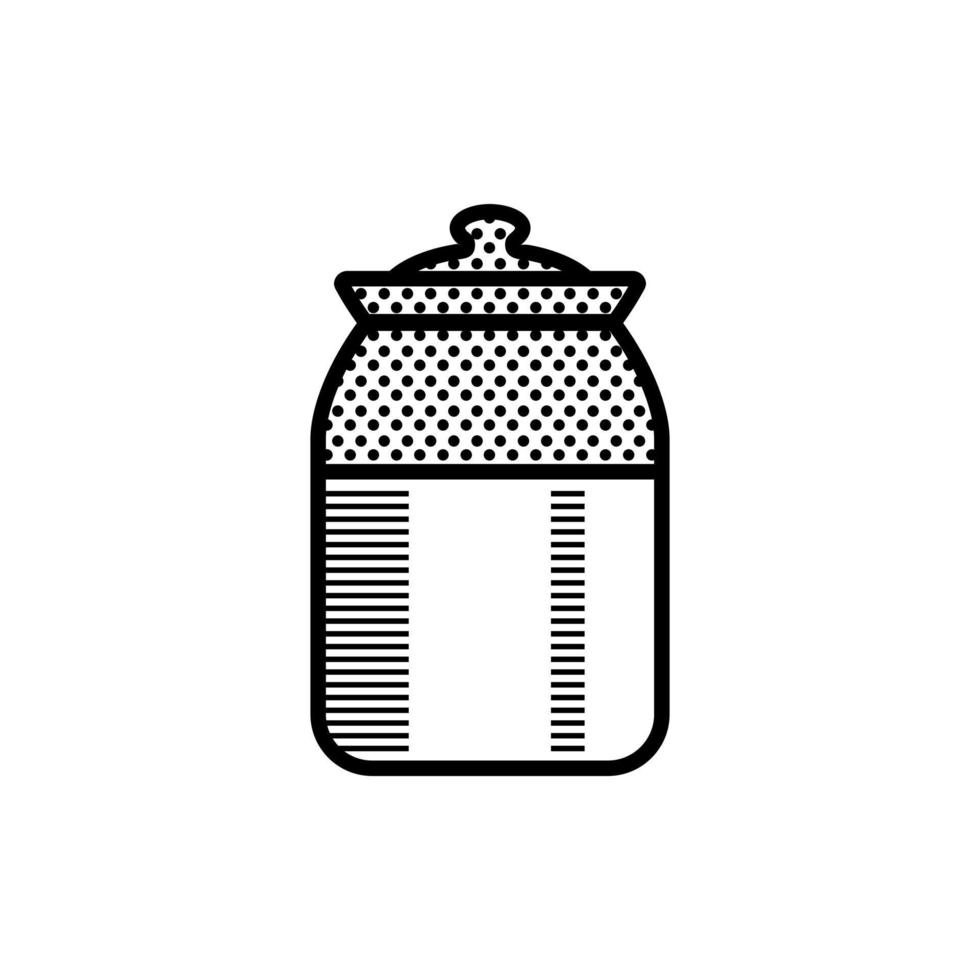 Ceramic pickle jar also known Bharani traditional indian bottle vector