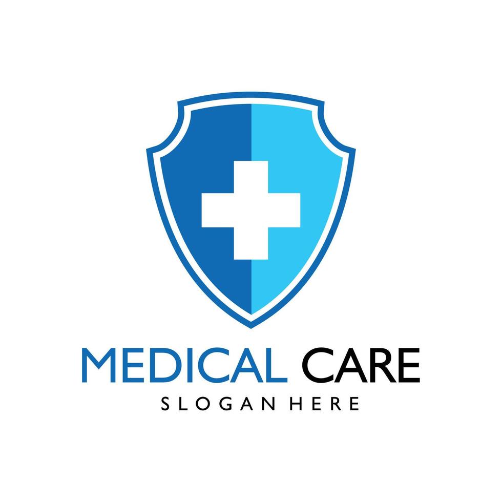 logotipo de protección médica vector