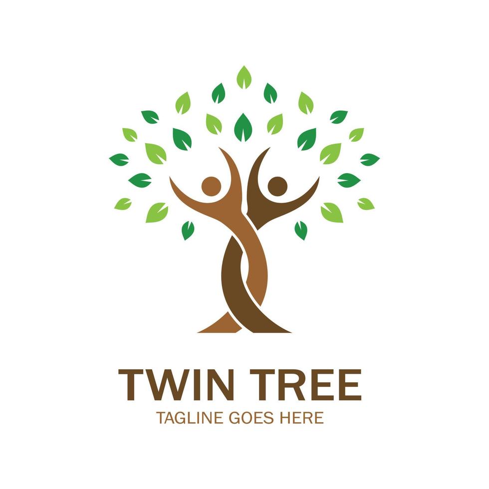 tree abstract logo vector